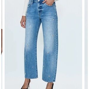 NWT Pistola Lexi Distressed Crop Barrel Jeans